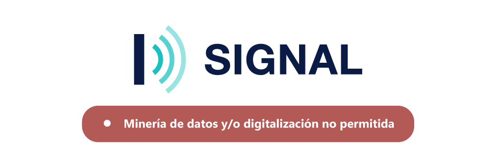 Signal — Reserva de derechos de minería de textos y datos (TDM no permitida)