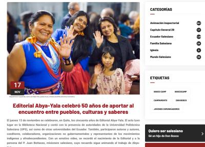 Los cincuenta años de Abya-Yala y el eco en la prensa nacional